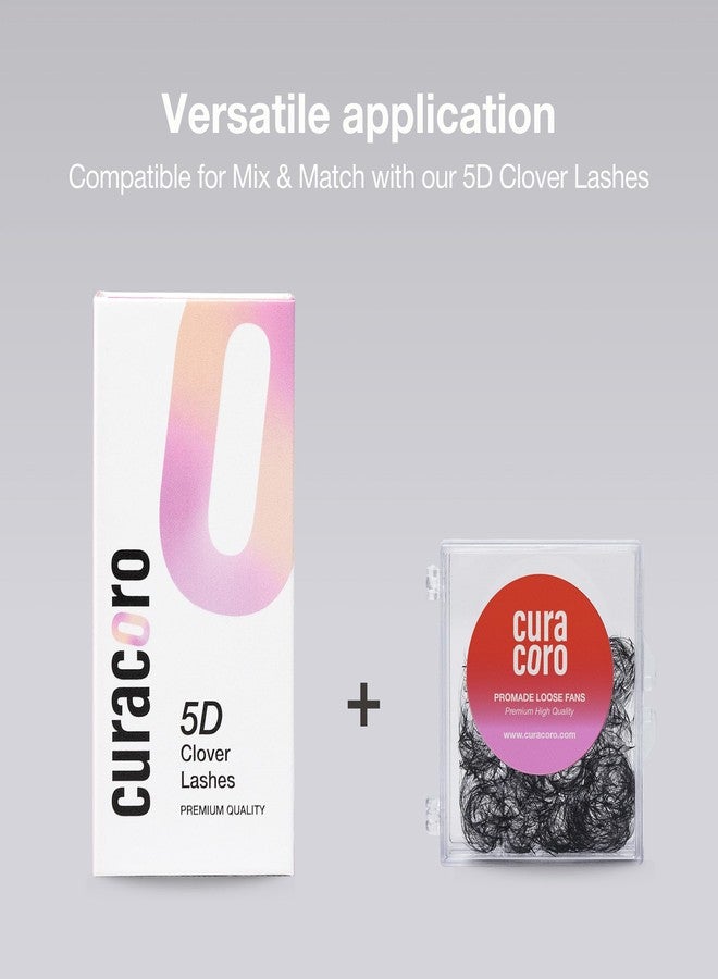 Curacoro 5D W-Shaped Clover Eyelashes Extension | 0.07mm Thickness | C/CC/D Curl | 8mm-15mm Mixed & Single Length | Individual Eyelash Extensions | Easy Application & Long Lasting (0.07 D, 8mm-15mm) - Image 5